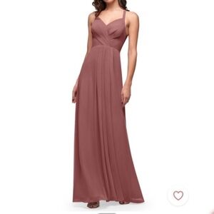 Mauve Azazie Alani Bridesmaid Dress classic elegant romantic size 12A mauve pink